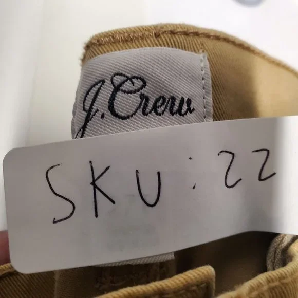 J. CREW Womens 27T (29x29.5) Chino Pants Tan Vintage Straight Cotton 3% Stretch - Picture 12 of 12